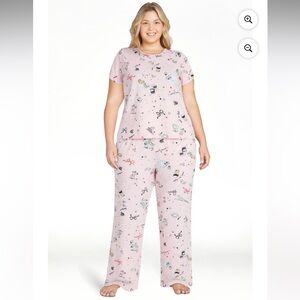 NWT! Joyspun Collection Women’s Pink 2 Pc Paris Pajama Set-Top & Pants Size 3X